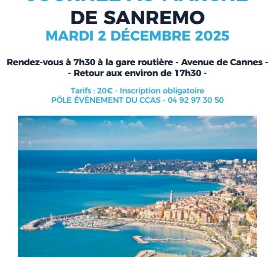 Journée au marché de San Remo – CCAS_Mandelieu-La Napoule